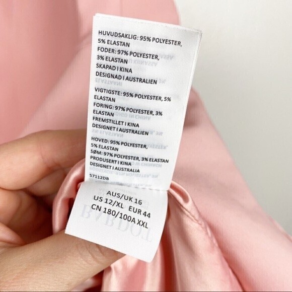 Bardot Gigi Ruffle Hem Fit & Flare Mini Dress Blush Pink Size 12/XL - Picture 10 of 10